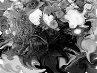 Distorted flower bouquet